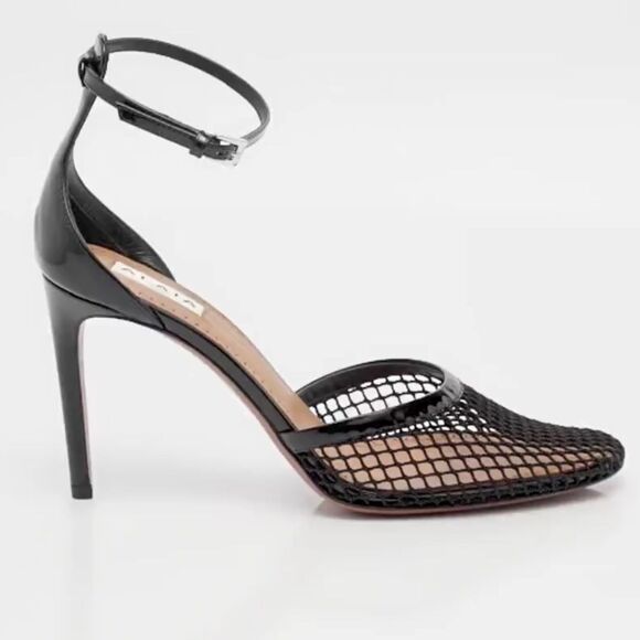 ALAIA Fishnet Patent Heels - Picture 5 of 14